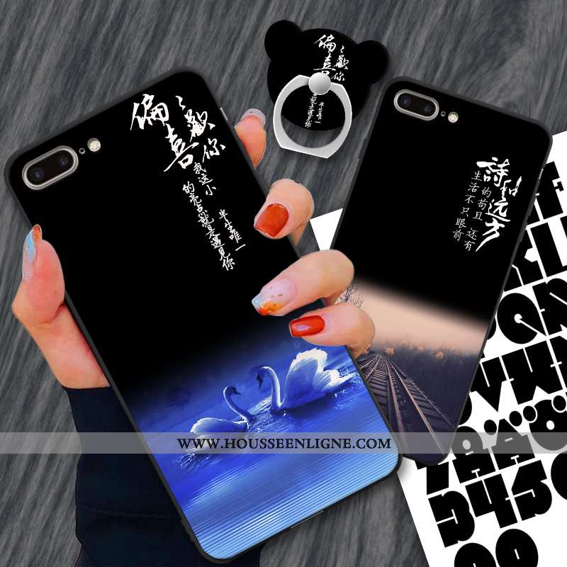 Étui iPhone 7 Plus Ornements Suspendus Dessin Animé Téléphone Portable Tendance Charmant Silicone Bl