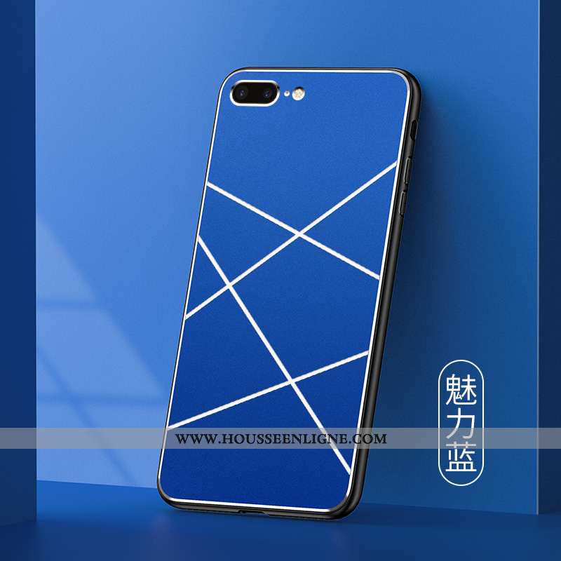 Étui iPhone 7 Plus Protection Métal Mode Pu Téléphone Portable Tendance Verte