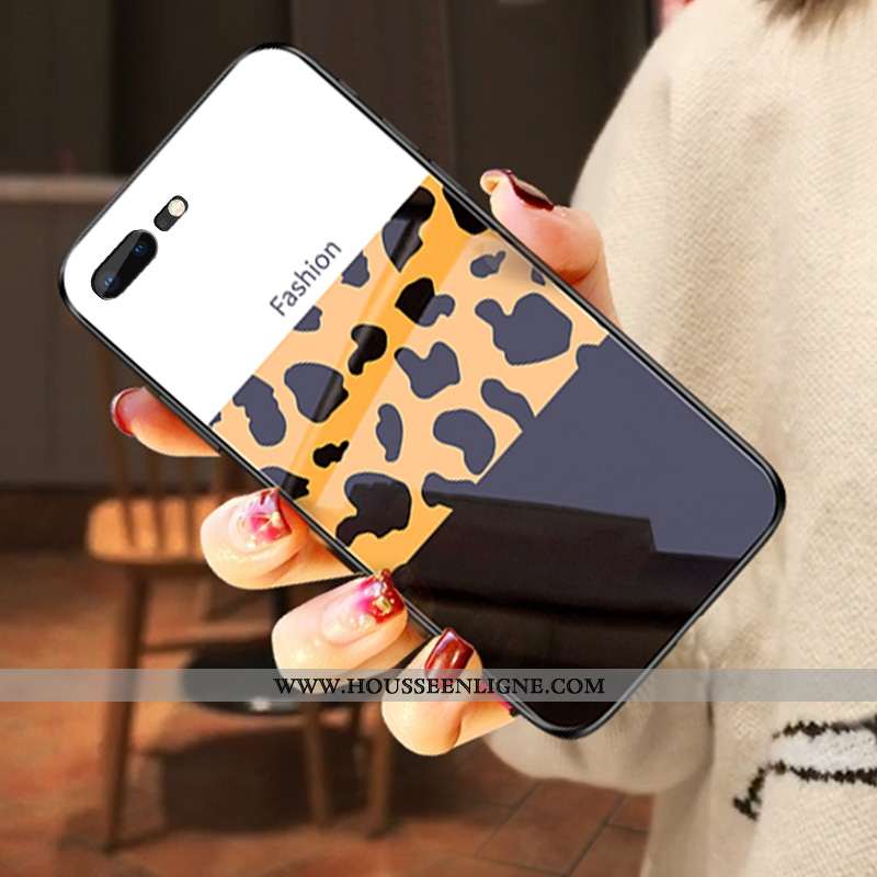 Étui iPhone 7 Plus Verre Tendance Nouveau Difficile Amoureux Pu Blanche