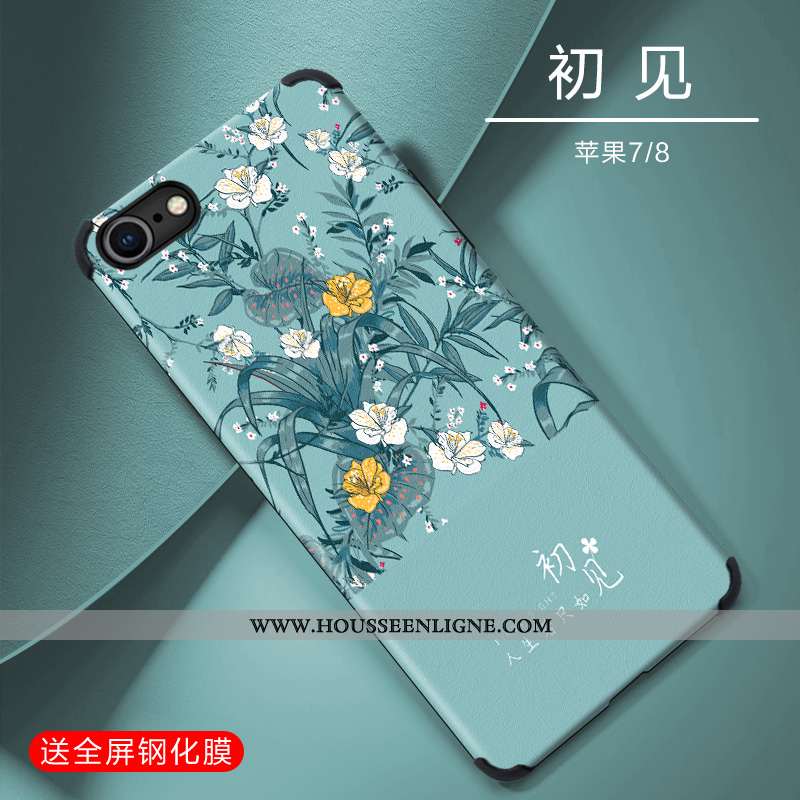 Étui iPhone 7 Ultra Tendance Coque Tout Compris Nouveau Légère Fluide Doux Verte