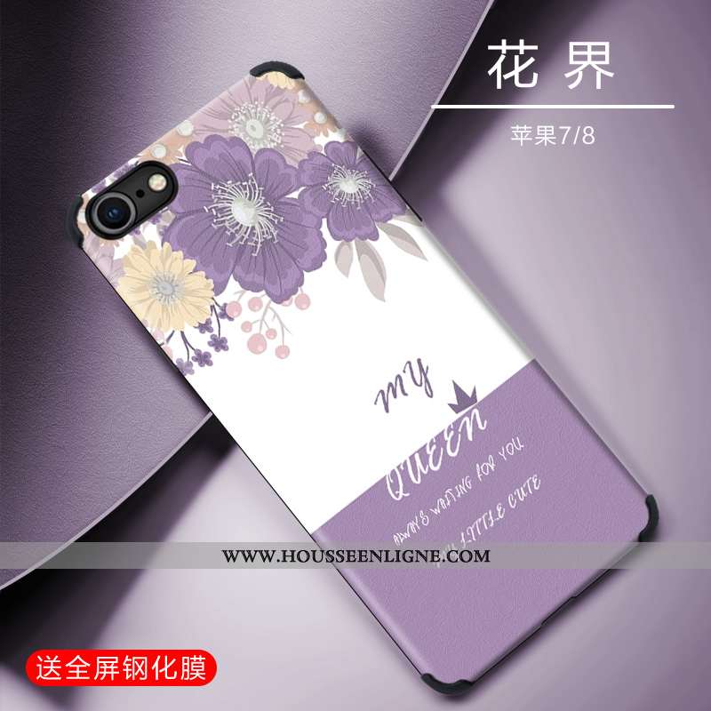 Étui iPhone 7 Ultra Tendance Coque Tout Compris Nouveau Légère Fluide Doux Verte