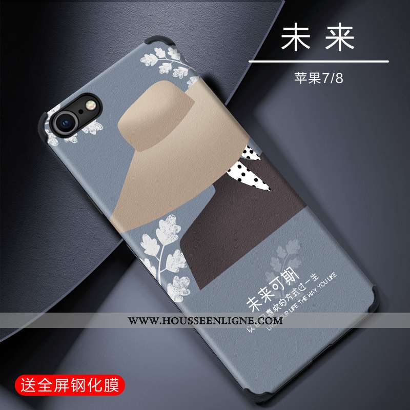 Étui iPhone 7 Ultra Tendance Coque Tout Compris Nouveau Légère Fluide Doux Verte