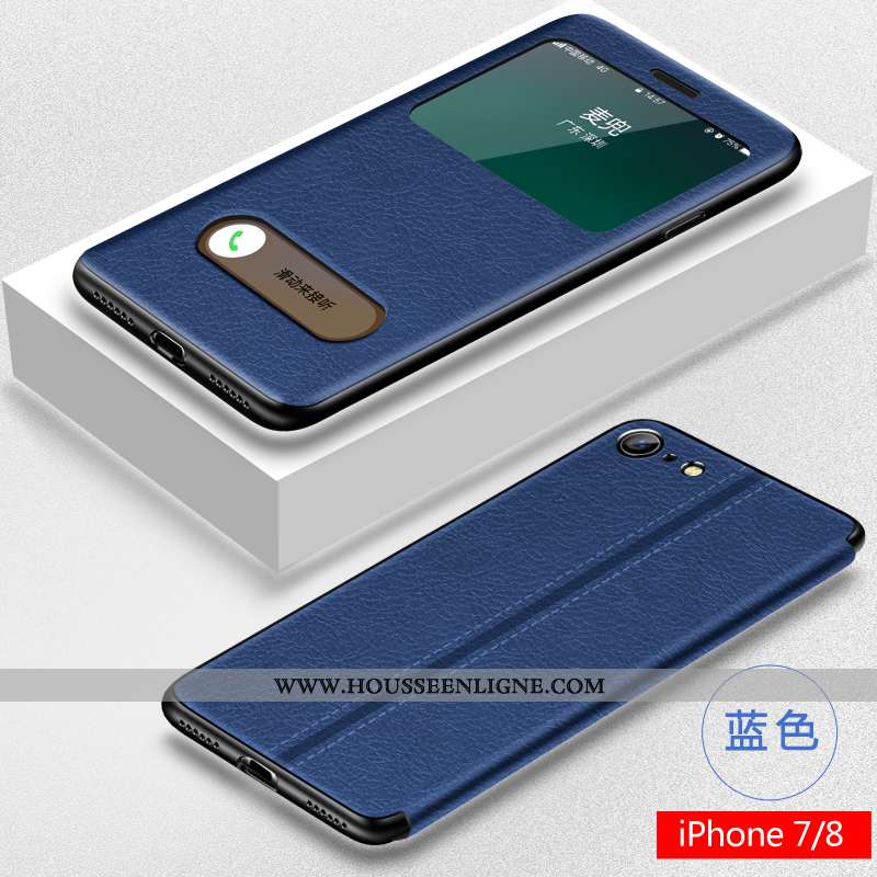 Étui iPhone 8 Cuir Fluide Doux Téléphone Portable Tout Compris Business Incassable Rouge
