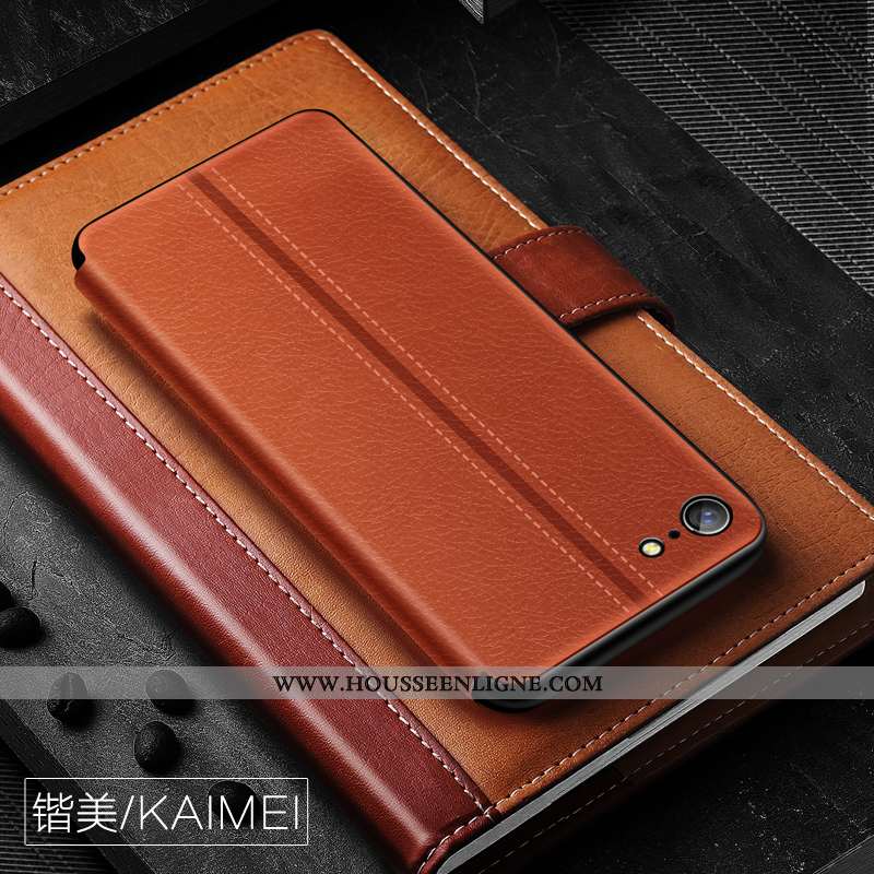 Étui iPhone 8 Cuir Fluide Doux Téléphone Portable Tout Compris Business Incassable Rouge