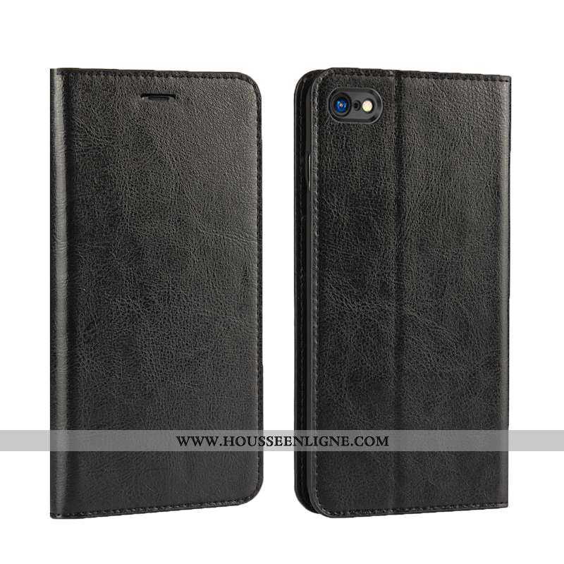 Étui iPhone 8 Cuir Véritable Cuir Luxe Qualité Bovins Bleu Coque