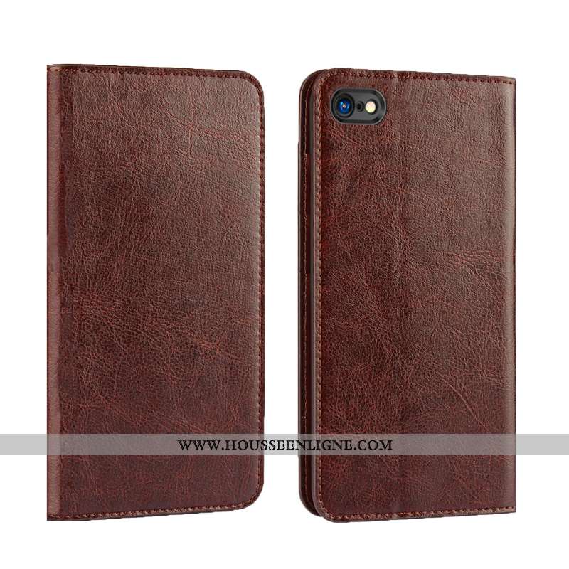 Étui iPhone 8 Cuir Véritable Cuir Luxe Qualité Bovins Bleu Coque