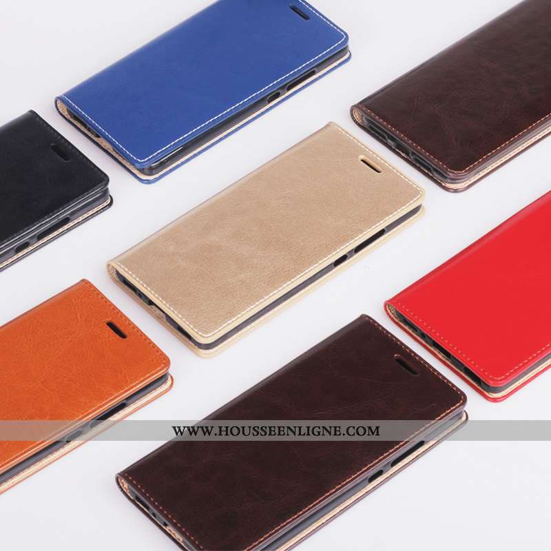 Étui iPhone 8 Cuir Véritable Cuir Luxe Qualité Bovins Bleu Coque