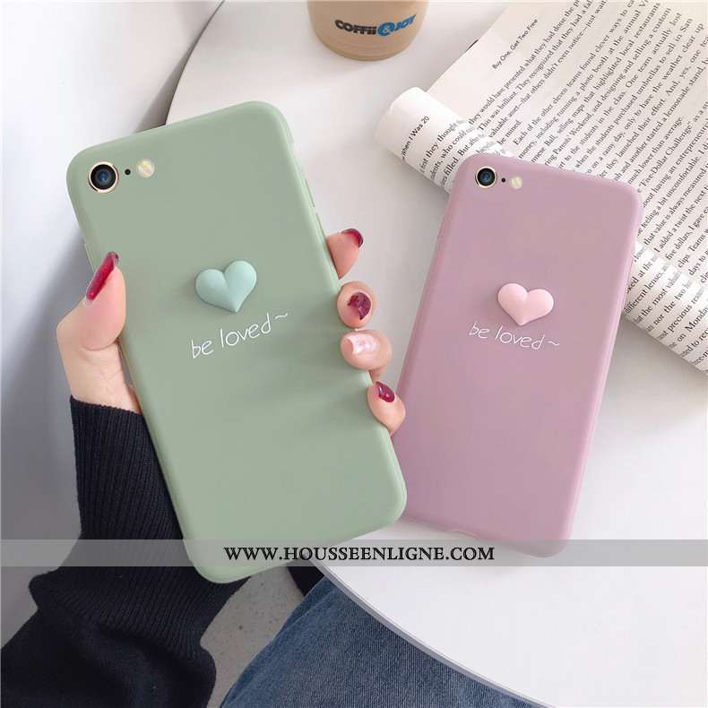 Étui iPhone 8 Fluide Doux Mode Amour Incassable Rose Téléphone Portable