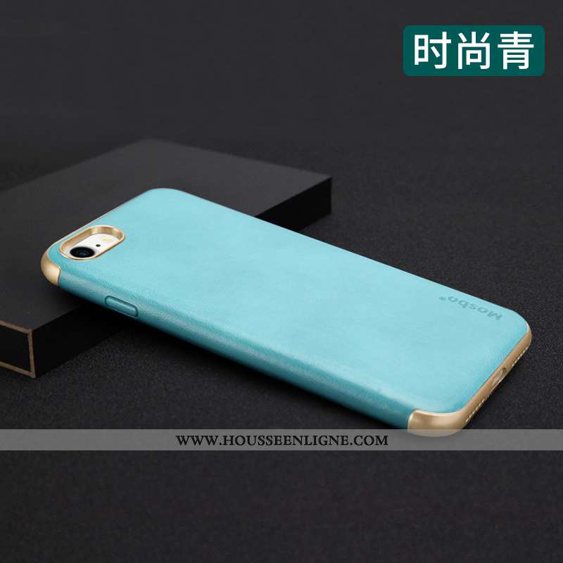 Étui iPhone 8 Fluide Doux Protection Business Incassable Bleu Marin Nouveau Tout Compris Bleu Foncé