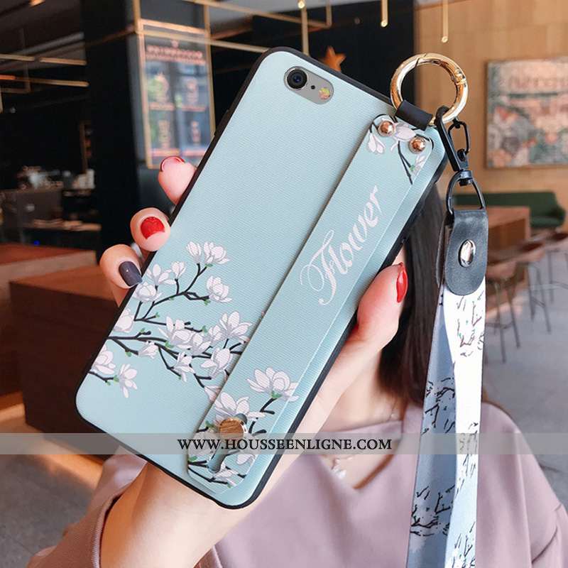 Étui iPhone 8 Fluide Doux Silicone Bleu Téléphone Portable Créatif Tendance Net Rouge