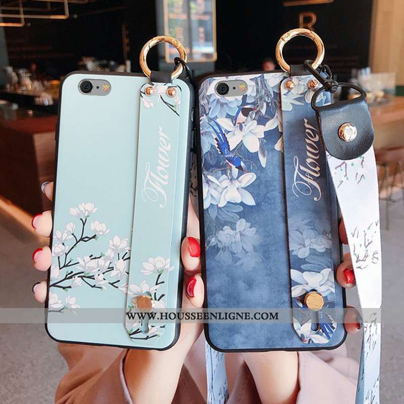 Étui iPhone 8 Fluide Doux Silicone Bleu Téléphone Portable Créatif Tendance Net Rouge
