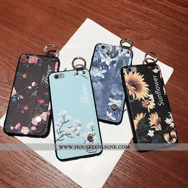 Étui iPhone 8 Fluide Doux Silicone Bleu Téléphone Portable Créatif Tendance Net Rouge