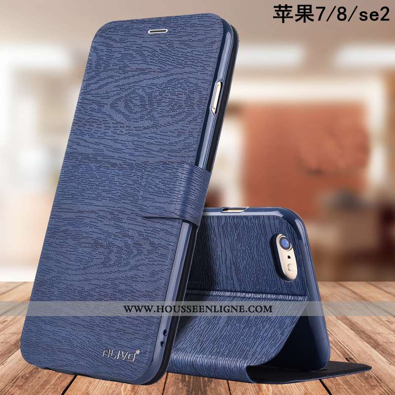 Étui iPhone 8 Fluide Doux Silicone Business Incassable Protection Pu Marron