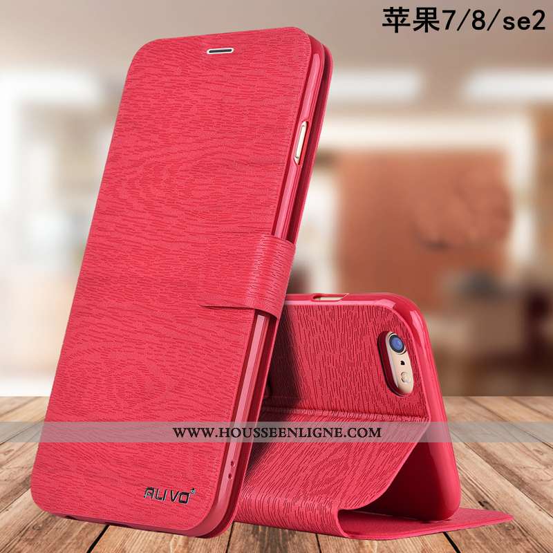 Étui iPhone 8 Fluide Doux Silicone Business Incassable Protection Pu Marron