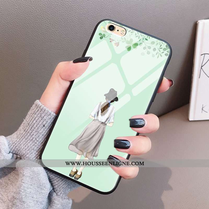 Étui iPhone 8 Fluide Doux Verre Blanc Tempérer Légère Coque Net Rouge Blanche