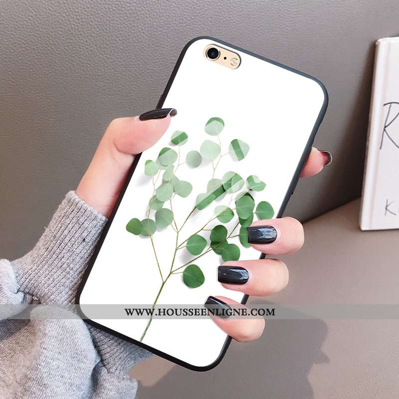 Étui iPhone 8 Fluide Doux Verre Blanc Tempérer Légère Coque Net Rouge Blanche