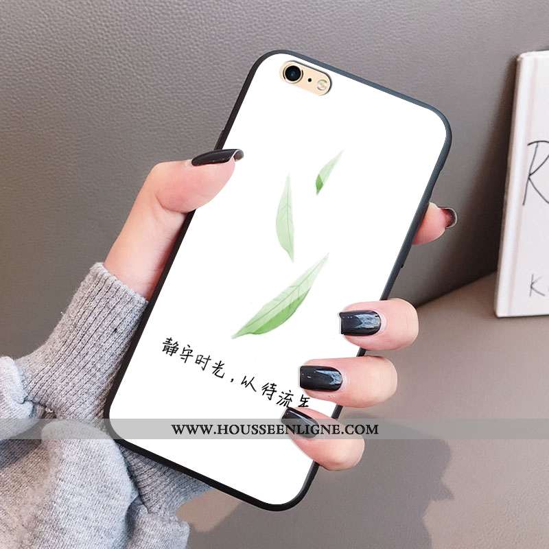 Étui iPhone 8 Fluide Doux Verre Blanc Tempérer Légère Coque Net Rouge Blanche