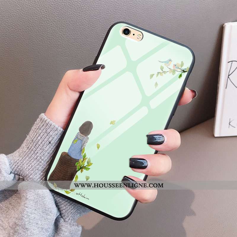 Étui iPhone 8 Fluide Doux Verre Blanc Tempérer Légère Coque Net Rouge Blanche