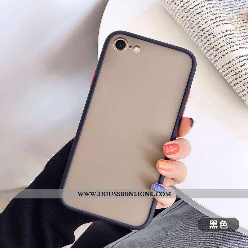 Étui iPhone 8 Personnalité Créatif Tendance Mode Transparent Coque Délavé En Daim Blanche