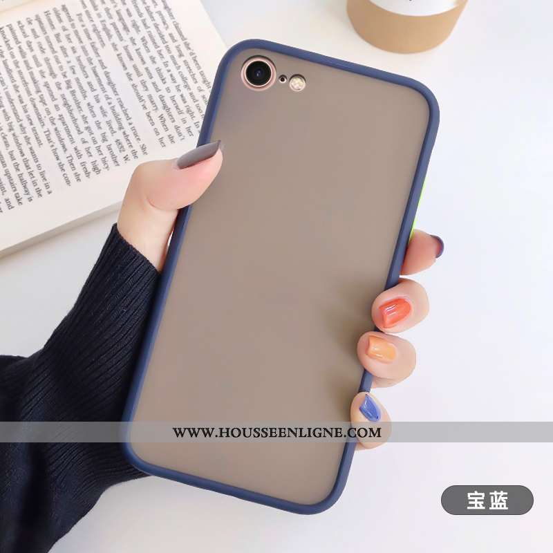 Étui iPhone 8 Personnalité Créatif Tendance Mode Transparent Coque Délavé En Daim Blanche