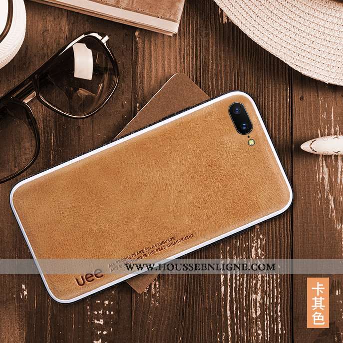 Étui iPhone 8 Plus Cuir Véritable Ultra Protection Coque Téléphone Portable Ornements Suspendus Bleu