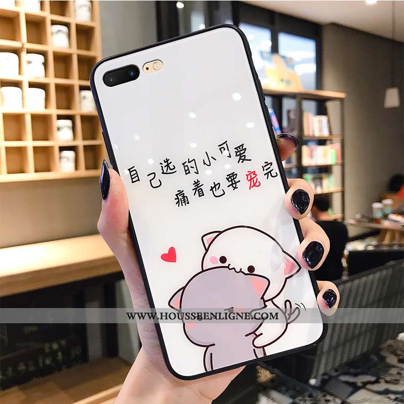 Étui iPhone 8 Plus Dessin Animé Charmant Tendance Net Rouge Créatif Petit Blanc Blanche