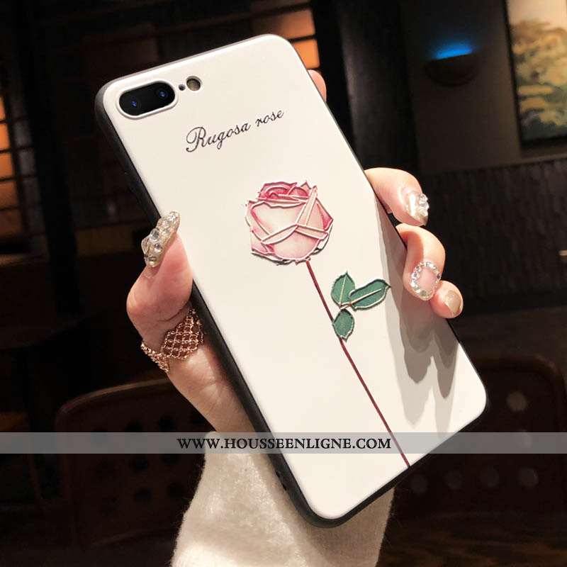 Étui iPhone 8 Plus Gaufrage Fluide Doux Protection Tout Compris Silicone Vert Art Verte