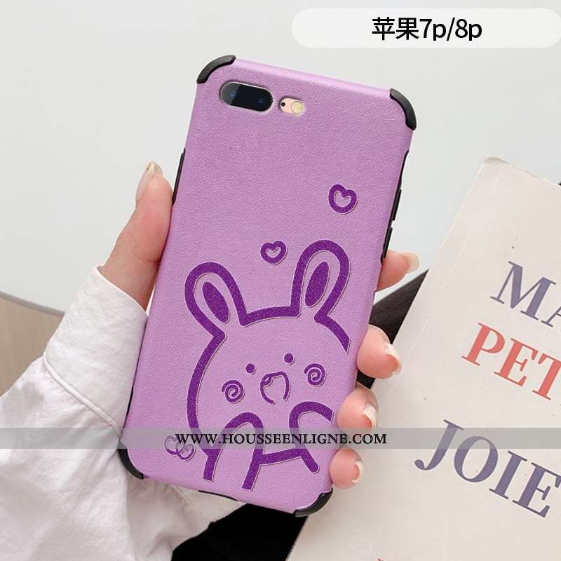 Étui iPhone 8 Plus Modèle Fleurie Fluide Doux Soie Mulberry Coque Téléphone Portable Cuir Net Rouge
