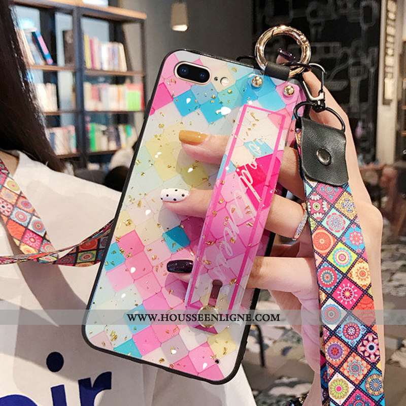 Étui iPhone 8 Plus Ornements Suspendus Multicolore Tout Compris Incassable Coque Téléphone Portable 