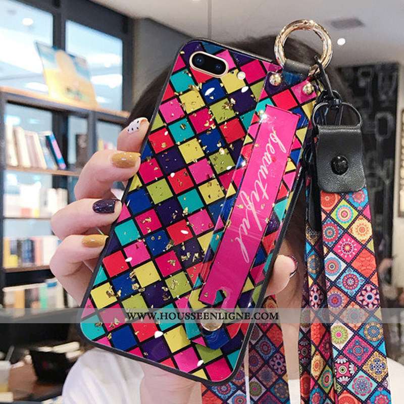 Étui iPhone 8 Plus Ornements Suspendus Multicolore Tout Compris Incassable Coque Téléphone Portable 