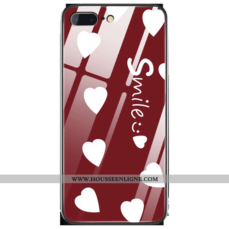 Étui iPhone 8 Plus Protection Verre Rouge Incassable Téléphone Portable Difficile