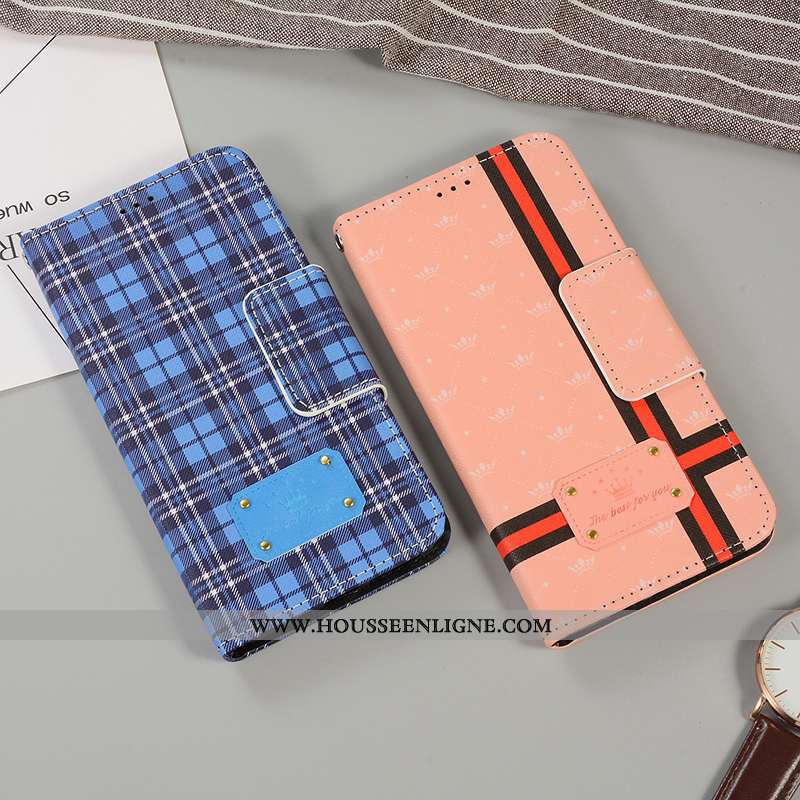 Étui iPhone 8 Plus Silicone Mode Téléphone Portable Élégant Britanique Tendance Simple Bleu