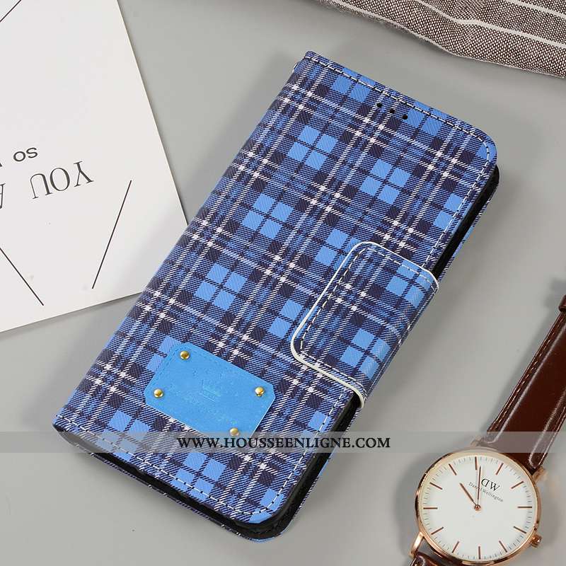 Étui iPhone 8 Plus Silicone Mode Téléphone Portable Élégant Britanique Tendance Simple Bleu