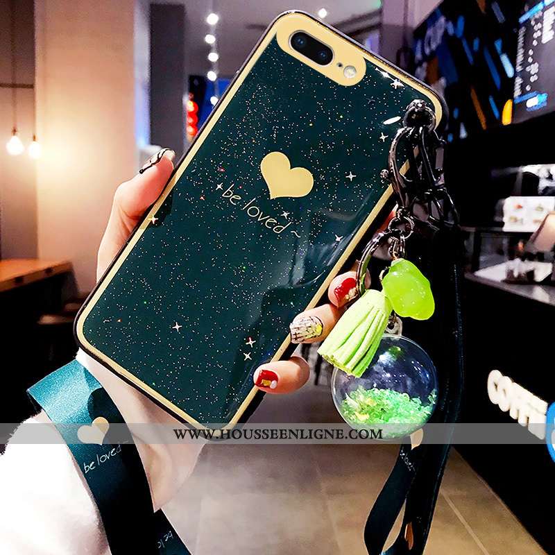 Étui iPhone 8 Plus Tendance Créatif Amoureux Grand Rouge Net Rouge Nouveau Turquoise