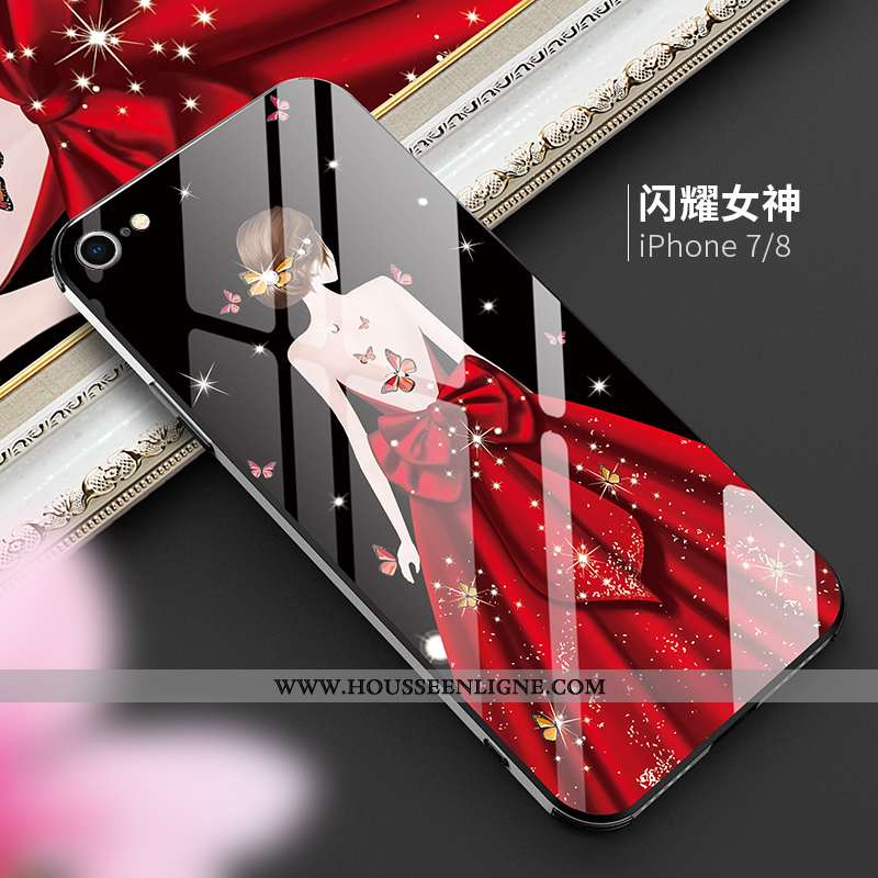 Étui iPhone 8 Protection Luxe Verre Créatif Miroir Tout Compris Violet