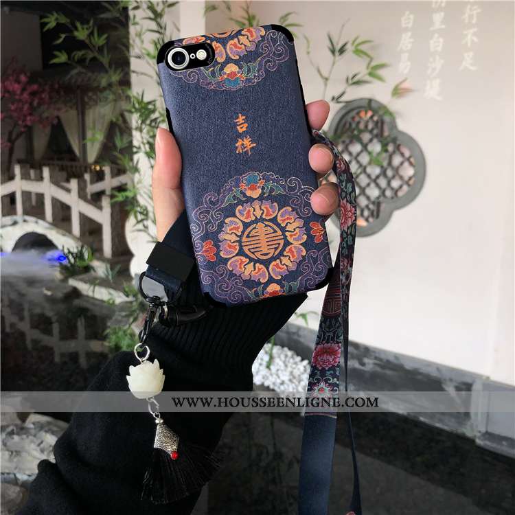 Étui iPhone 8 Protection Ornements Suspendus Téléphone Portable Luxe Incassable Rouge Tout Compris