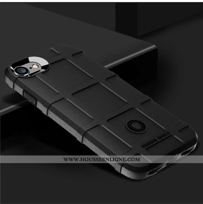 Étui iPhone 8 Protection Tendance Téléphone Portable Fluide Doux Épaissir Bleu Marin Bleu Foncé