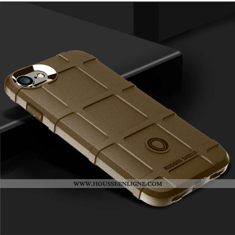Étui iPhone 8 Protection Tendance Téléphone Portable Fluide Doux Épaissir Bleu Marin Bleu Foncé