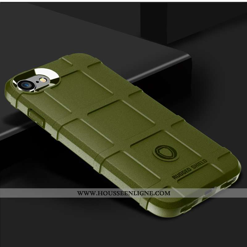 Étui iPhone 8 Protection Tendance Téléphone Portable Fluide Doux Épaissir Bleu Marin Bleu Foncé