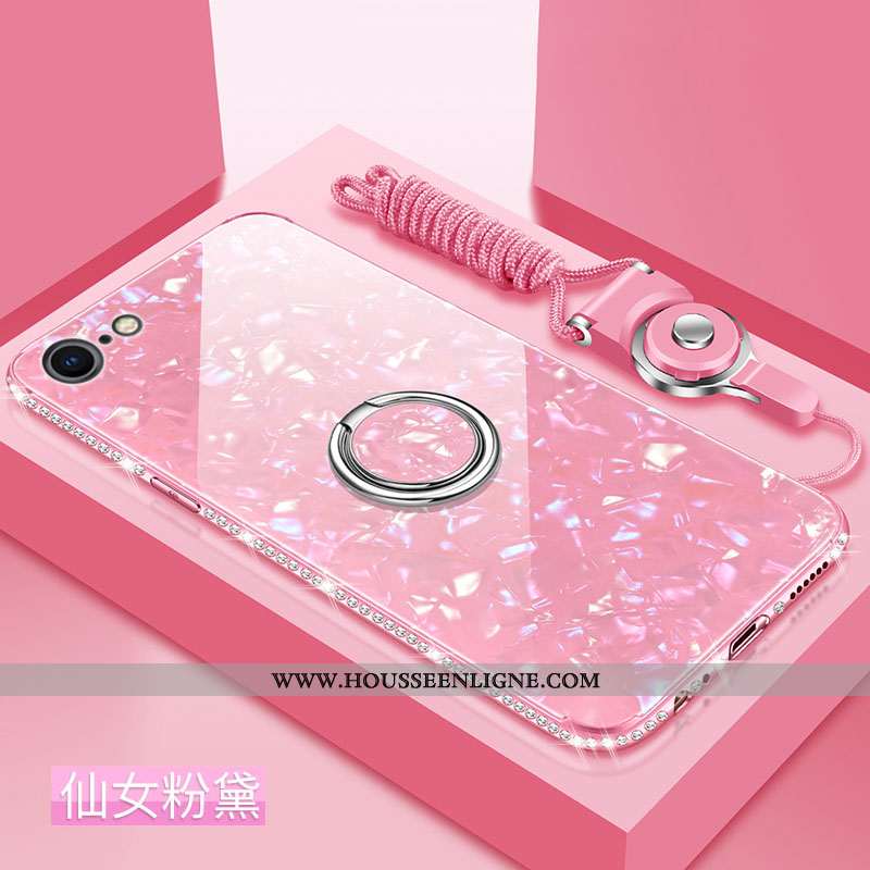 Étui iPhone 8 Verre Tendance Difficile Silicone Rouge Protection