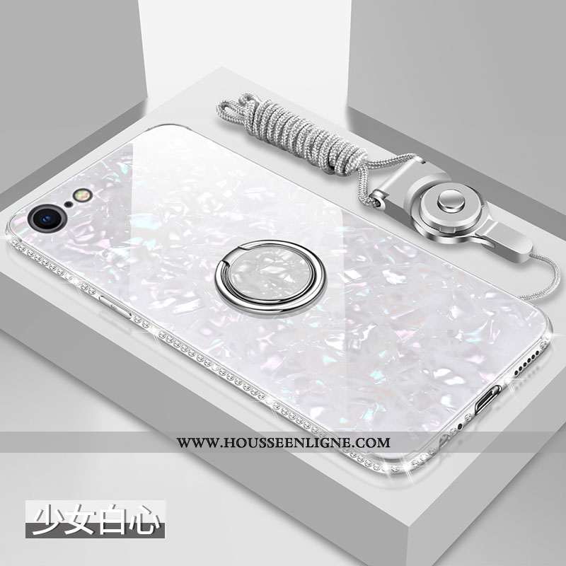 Étui iPhone 8 Verre Tendance Difficile Silicone Rouge Protection