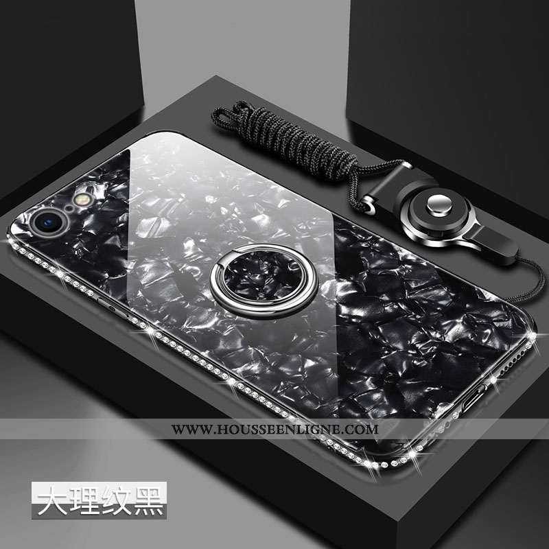 Étui iPhone 8 Verre Tendance Difficile Silicone Rouge Protection