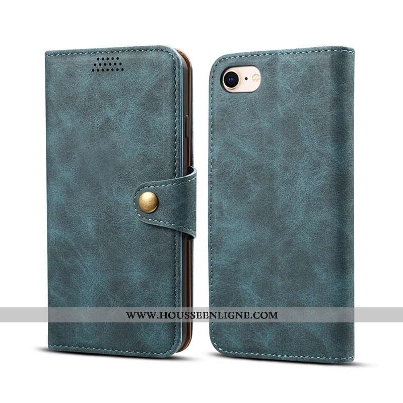 Étui iPhone Se (nouveau) Cuir Protection Coque Téléphone Portable Clamshell Gris Nouveau