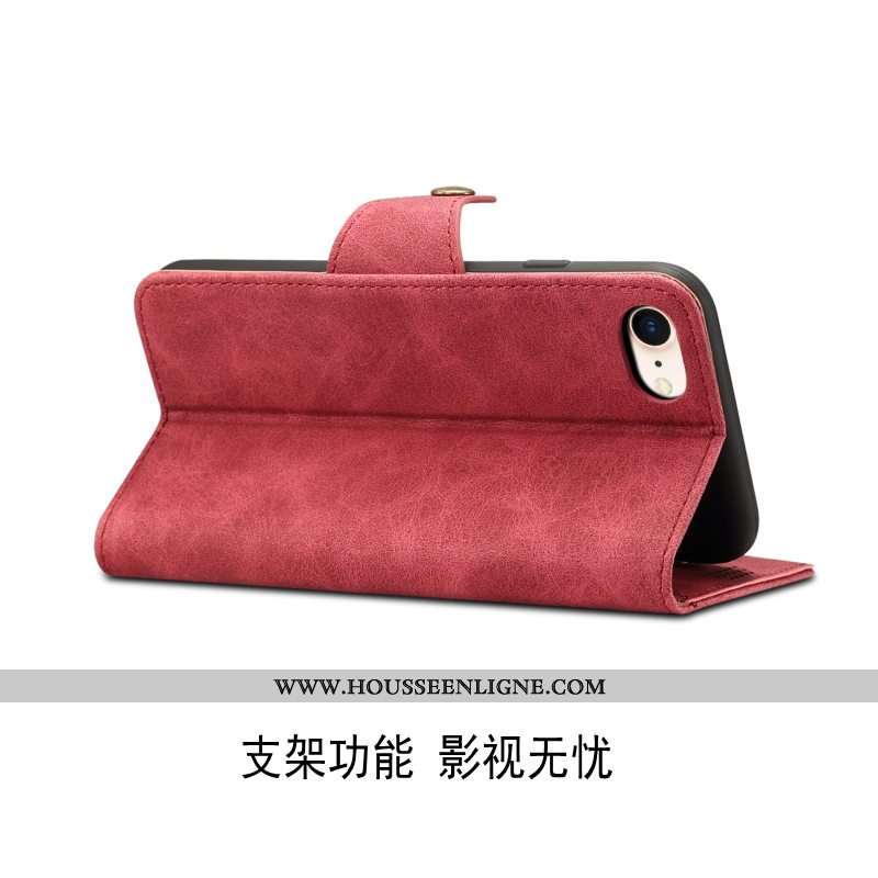 Étui iPhone Se (nouveau) Cuir Protection Coque Téléphone Portable Clamshell Gris Nouveau