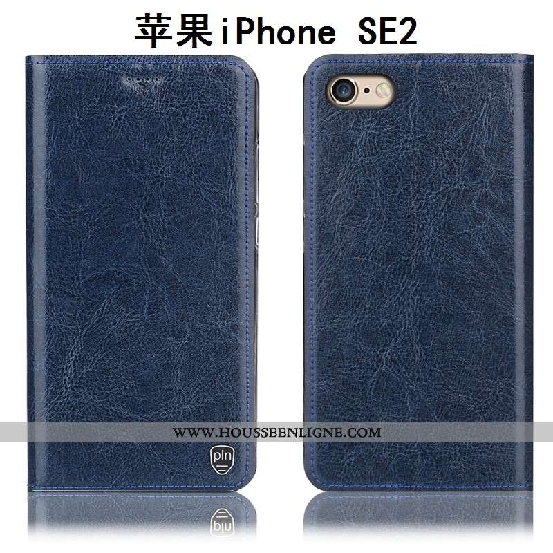 Étui iPhone Se (nouveau) Cuir Véritable Modèle Fleurie Incassable Tout Compris Téléphone Portable Ho