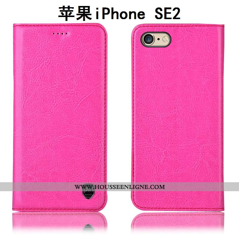 Étui iPhone Se (nouveau) Cuir Véritable Modèle Fleurie Incassable Tout Compris Téléphone Portable Ho