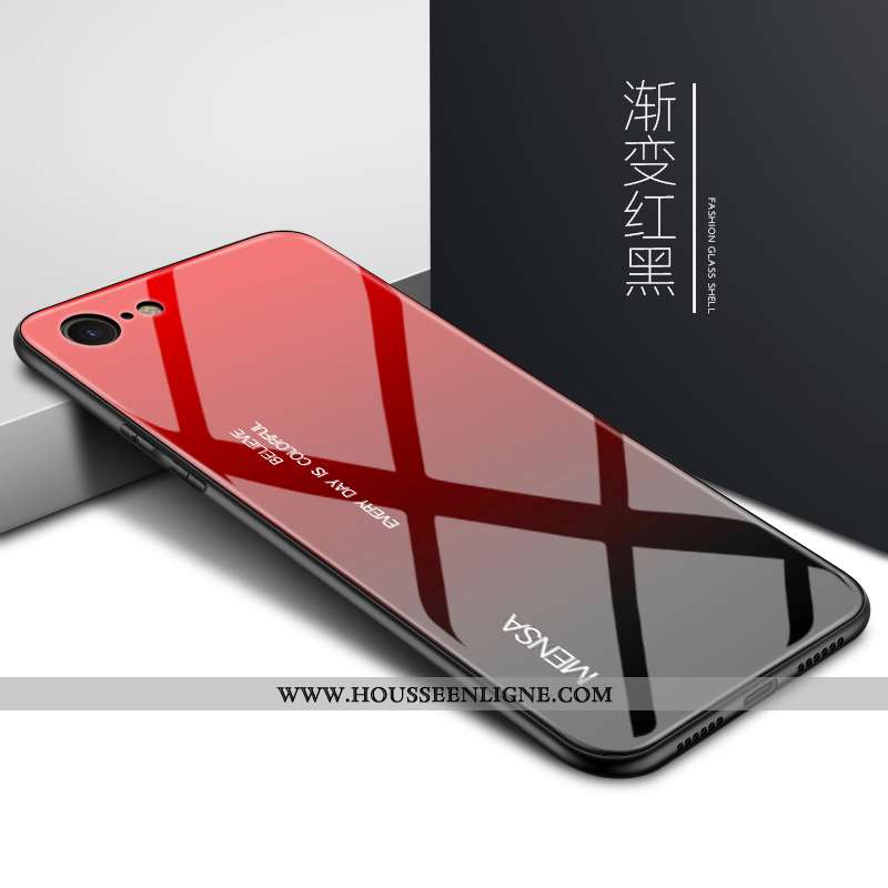 Étui iPhone Se (nouveau) Mode Protection Personnalité Luxe Verre Noir Téléphone Portable