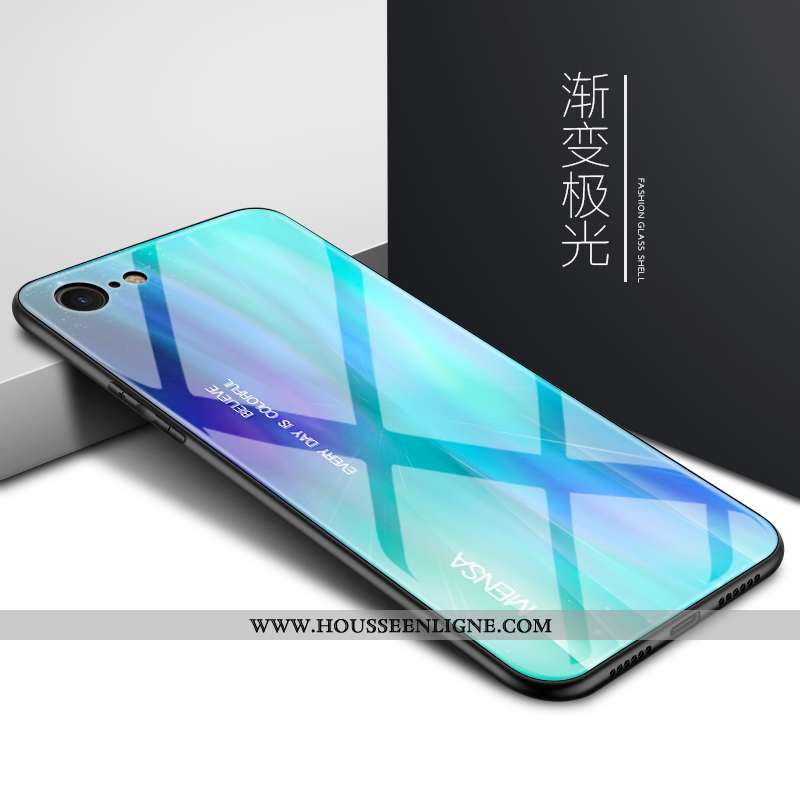 Étui iPhone Se (nouveau) Mode Protection Personnalité Luxe Verre Noir Téléphone Portable