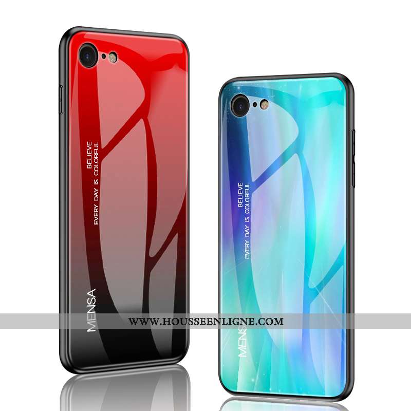 Étui iPhone Se (nouveau) Mode Protection Personnalité Luxe Verre Noir Téléphone Portable