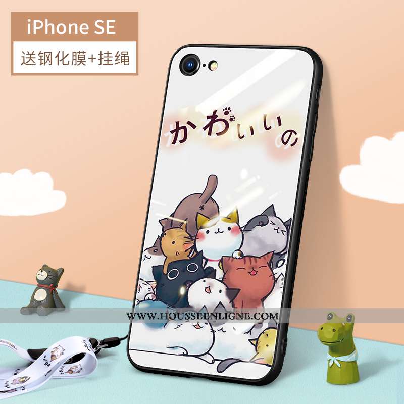 Étui iPhone Se (nouveau) Ultra Tendance Coque Tout Compris Net Rouge Nouveau Légère Blanche